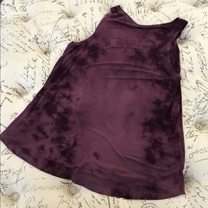 American Eagle tie dye maroon viscose tank SZ L